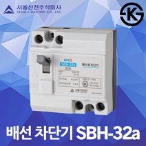서울산전 배선 차단기 SBH-32a 국산 KS 15A 20A 30A 배선용차단기 배선차단기 MCCB NFB 30AF 2P 2.5kA 분전함 가정용 주택용 산업용 차단 전기 두꺼비집, 배선 SBH-32a 20A