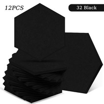 어쿠스틱퓨저 음향 디퓨저 흡음 TOUO 스튜디오 방음 벽용 소음 12 개, 84.32 Black - 0.9cm High Densi