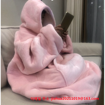 입는 담요 극세사 두꺼운 털담요 집순이 후드담요 원피스 이불옷 밍크 가운, 프리사이즈 + C