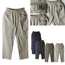 애니진 여성 여름 8부 면마 슬림배기 린넨 밴딩팬츠 JI4123