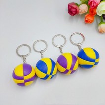 에어로그 공기주입식 팝업 에어텐트테니스 가방 펜던트 플라스틱 미니 테니스 공 키 체인 작은 장식품 스포츠 광고 키 체인 팬, 배구