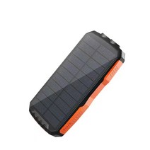 99000mAh 태양 보조베터리 Qi 무선 충전기 아이폰 12 삼성 S21 Xiaomi 보조베터리 휴대용 외부 배터리 LED, 03 Orange