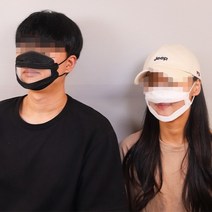 입보이는 입 뚫린 투명 립 마스크 선생님 강사 연예인 립리딩마스크 투명마스크 물놀이마스크 입모양마스크, 입체형블랙