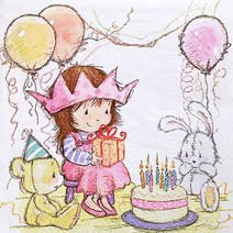 파스텔크래프트 DOMMOS 냅킨아트 2118340 Little Princess 냅킨20매 33x33cm 1485, 20매입, 혼합색상