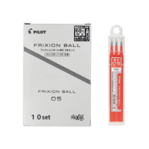 프릭션 노크볼펜용 리필심 0.5mm 3p, 레드, 3개