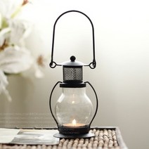 케이프타운 빈티지 감성 캔들 램프 (블랙)