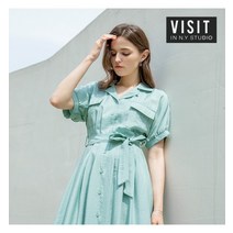비지트인뉴욕 벨티드 포켓 원피스(VX4OPH2)_