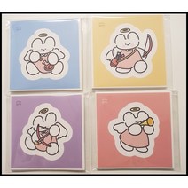 [포장용품] 큐피트 보리 도무송(스티커)(선택) 10장 1세트/예쁜 스티커 캐릭터 스티커/다이어리 꾸미기 다꾸/포장/어린이 스티커, 2.큐피트 엘로