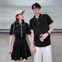 봄가을 여름 색다른 커플룩 카라티 이미지사진 피크닉 여름옷 시밀러룩 봄옷 20대 캐주얼 30대 부부 가을옷 웨딩촬영 제주도 맨투맨