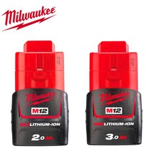 밀워키 정품 12V 배터리 M12B2 M12B3 리튬이온 M12배터리, 선택1 M12B2 12V 2.0Ah 배터리