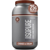 Isopure Zero Carb Protein 아이소퓨어 제로 카브 프로틴 쿠키앤크림 3lb 1.36kg