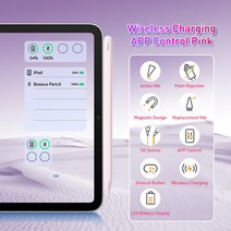 Baseus-팜리젝션 태블릿 스타일러스 터치 펜 애플 펜슬 2 1 아이패드 에어 4 5 프로 11 12.9 미니 6 용 앱 무선 충전, [07] APP Wireless Pink