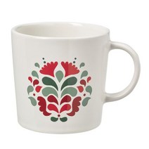 이케아 크리스마스 머그컵 플로럴패턴 205.287.98, 상세페이지 참조