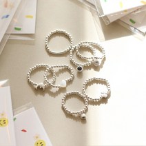 은볼 비즈반지 만들기 시즌2 DIY 14종 [실버 우정 링 반지 키트], 05. 실버볼 하트드롭 2mm