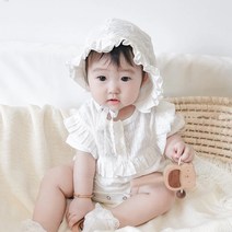[당일발송] 아기 바디슈트 신생아 여름 반팔 외출복 프릴 돌 애기 옷