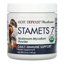 Fungi Perfecti Stamets 7 버섯균사체 분말 데일리 면역 100g(3.5oz)107569