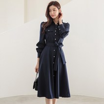 요모조모 1706 셔링 퍼프 리본 원피스