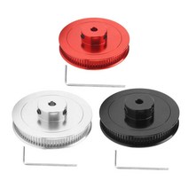 기어부품 동기식 휠 80T 5mm GT2 타이밍 벨트 풀리 합금강 3D 프린터 용 CNC 선반 공작 기계 액세서리, Red