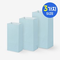 나우스팩 스카이블루 종이봉투 (1000장) - 3가지 사이즈, 스카이블루 종이봉투 3호 1000장