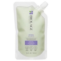 BIOLAGE 헤어 트리트먼트 하이드라 소스 건조한 모발 영양 마스크 알로에 스피루리나 3.4 Fl Oz, Floral_3.4 Fl Oz