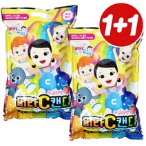 1+1 캐리와 장난감친구들 키즈 비타C 캔디 1000정 X 2개 (복숭아맛)