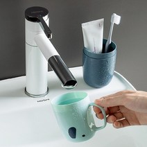 1+1 휴대용 양치통세트 뚜껑있는 칫솔케이스, 핑크