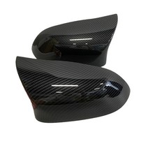 사이드미러 백미러 커버 캡 탄소 섬유 룩 블랙 for bmw f25 x3 f26 x4 f15 x5 f16 x6 2014-2018, 탄소 섬유 패턴