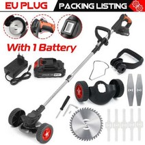 예초기 잔디깍기 트리머 24V 전기 잔디 Makita 18V 배터리 커터에 대 한 450W 무선 깎는 기계 13000 mAh 배터리와 가정용 정원 도구, EU+1 Battery