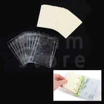 바인더수첩 투명 속지 휴대용수첩 미니수첩 스프링수첩, 무지종이 60매