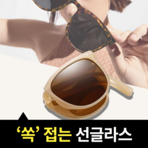 가벼운 호피무늬 선글라스 차광 자외선차단 접이식
