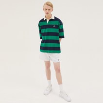 [NOHANT] PADDED SHORT SLEEVE RUGBY SHIRT GREEN