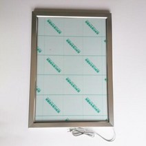 LED 메뉴판 광고판 Led 스냅 오픈 알루미늄 프레임 메뉴 보드 라이트 박스 벽, Silver30x50cm