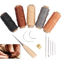 가죽바눌 가죽송곳 왁스실 세트 가죽공예 가죽실 세트