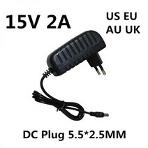 마샬 스톡웰 휴대용 블루투스 스피커용 15 V 2A AC DC 어댑터 전원 공급 장치 충전기 15 V 4091451 04091, 01 15V 2A_02 US Plug, 01 15V 2A_02 US Plug