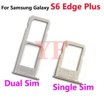 삼성 호환 갤럭시 S6 엣지 플러스 G928 G928F 심카드 트레이 SD 메모리 카드 슬롯 홀더 어댑터 스마트폰 수리 부품, [06] dual grey