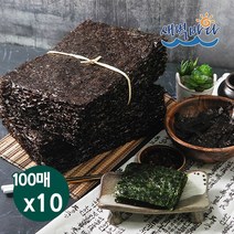 청정 완도 특산물 전장 곱창김 100매 x 10봉 LAOG10H, 없음