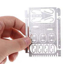 카드타입 캠핑 야영 서바이벌 생존도구 생존키트, 실버