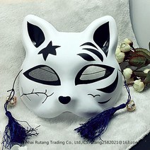 가면 아이디어 el발광 마스크 더우인동일제품 여우 남녀 아기고양이 무도회 비보잉, T15-퍼플플라워 고양이-단면 구