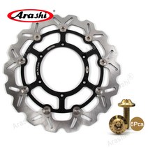 Arashi 오토바이 CNC 완전 부동 플로팅 브레이크 디스크 로터 에 SUZUKI DR-Z S 400 2005 - 2021 DR400Z S 2006 2007 2008 2009, 검정색+금색나사