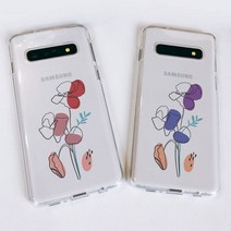 바보사랑 갤럭시S10/S10+/S10E drawing flower 소프트젤리케이스.아칸