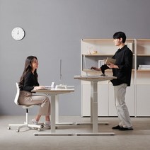 파우트 텍덱 모션데스크 1200 1400 1600 케이블홀더형, 블랙:3단블랙1200