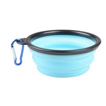 펠렛 제조기 기계 애완동물 사료 가공 Dropshipping 350ml 650ml1000ml FoldableTravel 휴대용 고양이 개 피더 실리콘 Collapsible 애완 동, Sky Blue_1000ml