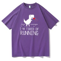 아두이노 Frontend 프로그래머 셔츠 Chrome Dino Geek 해커 코더 선물 웹 개발자 Tshirt Mens Cotton Tee I, 07 Purple_05 XXL