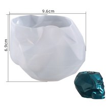 Skull Head Candle Jar Silicone Molds for DIY Concrete Cement Plaster Home Decor Halloween Box Orname, 01 Faceted Skull