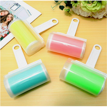 물세척 가능 먼지 제거 끈적이 실리콘돌돌이 롤러 애견털청소, 그린