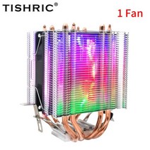 만능 채칼 야채 다지기 TISHRIC-CPU 쿨러 4/6 히트 파이프 4 핀 PWM RGB 냉각 팬 PC 라디에이터 인텔 LGA, 02 LGA2011-X79-X99-E5, 01 4 Heat Pipes 1 Fan