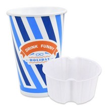 궁궐STORE 16온스 음료컵+콜팝속컵 100개 세트 콜팝용기 콜팝컵, 1.16온스 음료컵+콜팝속컵 각 10