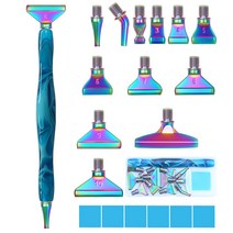 보석십자수 도안비즈 DIY 페인팅 공예 펜 도구 13 조각 금속 팁 펜 키트 12 멀티, 무지개