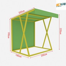 플리마켓 접이식 가판대 야외 판매대 백화점 벼룩시장 쇼핑몰 철제 진열대 노점 부스, 녹색거치대+녹색케이블(10개부터 판매)