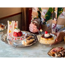 ADERIA RETRO 아델리아 레트로 글라스 얕은 디저트컵 아데리아 푸딩 플레이트, 주메이트